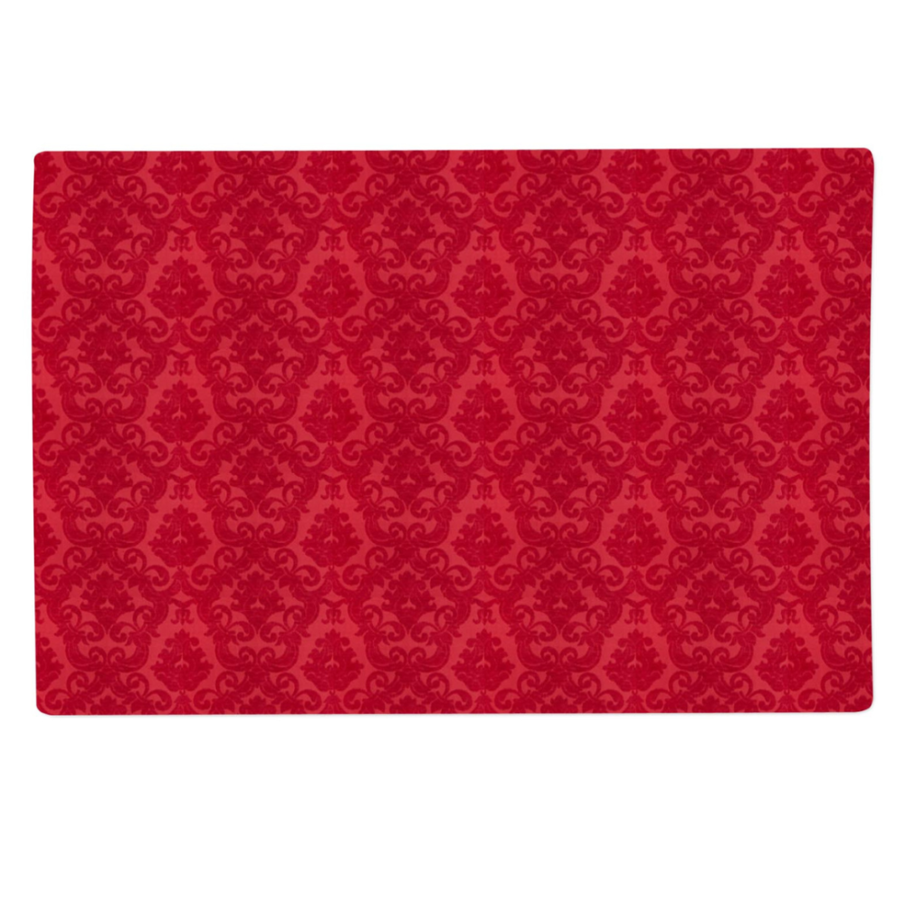 Pöytätabletti „Red baroque placemat“. Pellavapöytäliinat, 30x45 cm