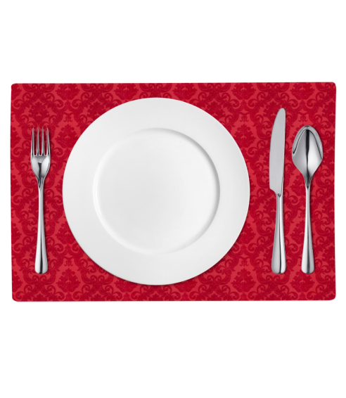 Stalo padėkliukai „Red baroque placemat“ 1 vnt.. Pellavaliinat