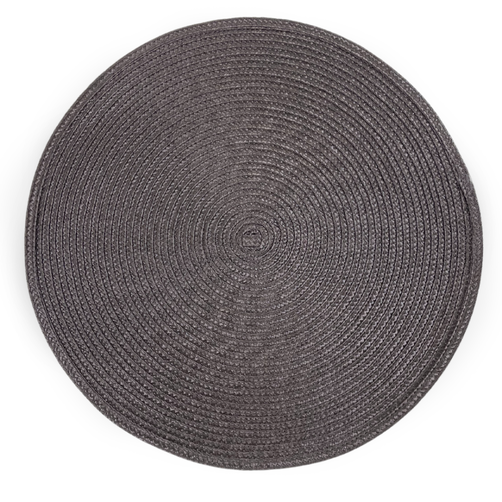 Pöytätabletti „Round Brown“. Pellavapöytäliinat