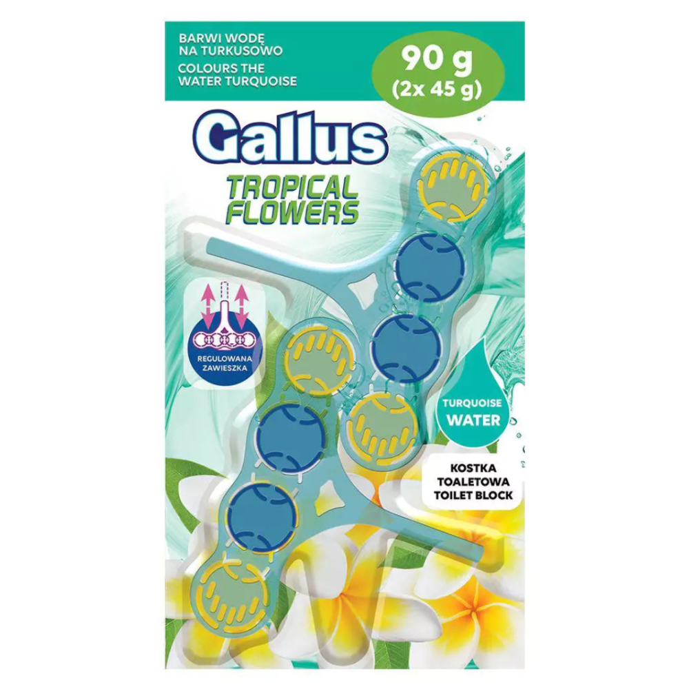 WC-raikastin „Tropical Flowers Gallus“. Puhdistusaineet WC-raikastin „Tropical Flowers Gallus“. Puhdistusaineet