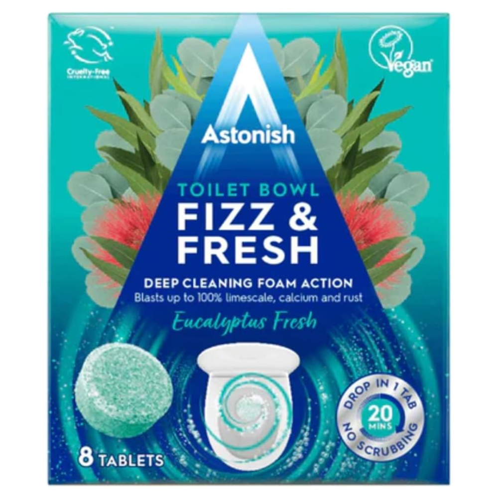 WC-tabletit „Eucalyptus fresh Astonish“. Puhdistusaineet