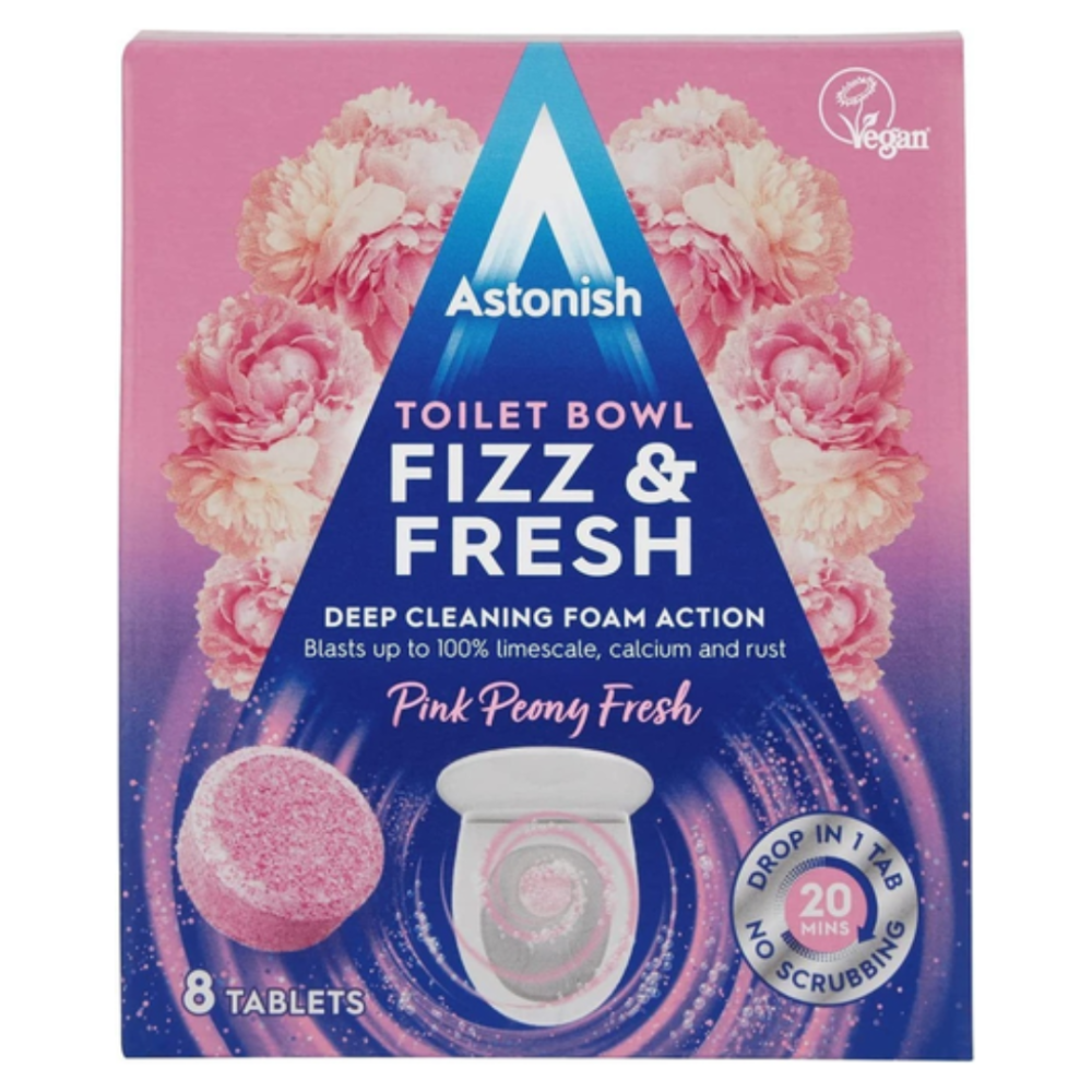 WC-tabletit „Pink Peony Fresh Astonish”. Puhdistusaineet WC-tabletit „Pink Peony Fresh Astonish”. Puhdistusaineet