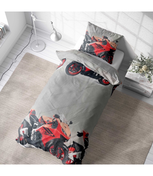 Pussilakanasetti „Motorbike“. Lasten pussilakanasetti