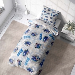 Lasten pussilakanasetti „Bath blue”. Lasten pussilakanasetti, 140x200 cm