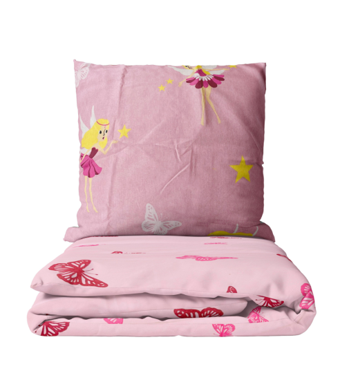 Lasten pussilakanasetti „Blushing Butterflies“. Lasten pussilakanasetti