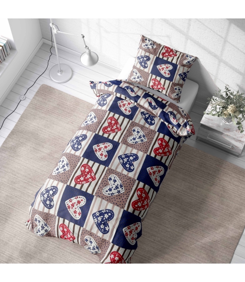 Lasten pussilakanasetti „Love tiles”. Vauvan pussilakanasetti