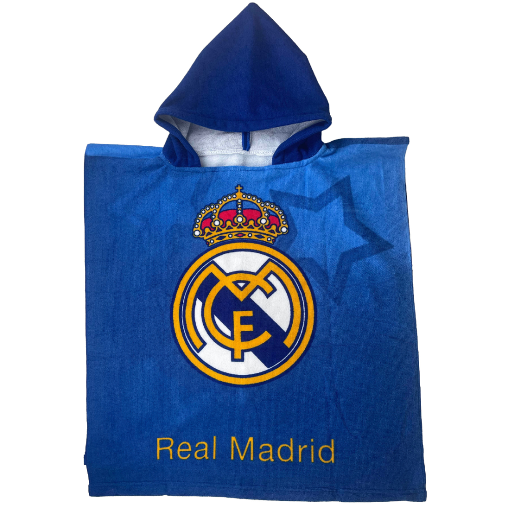Vaikiškas poncho „Real Madrid“. Pyyhkeet