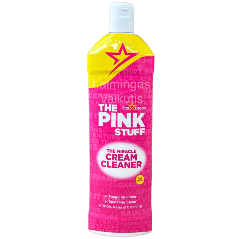 Puhdistusmaito “The Pink Stuff”. Puhdistusaineet