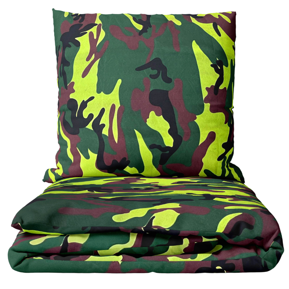 Pussilakanasetti „Camouflage“. Lasten pussilakanasetti, 140x200 cm, 160x200 cm