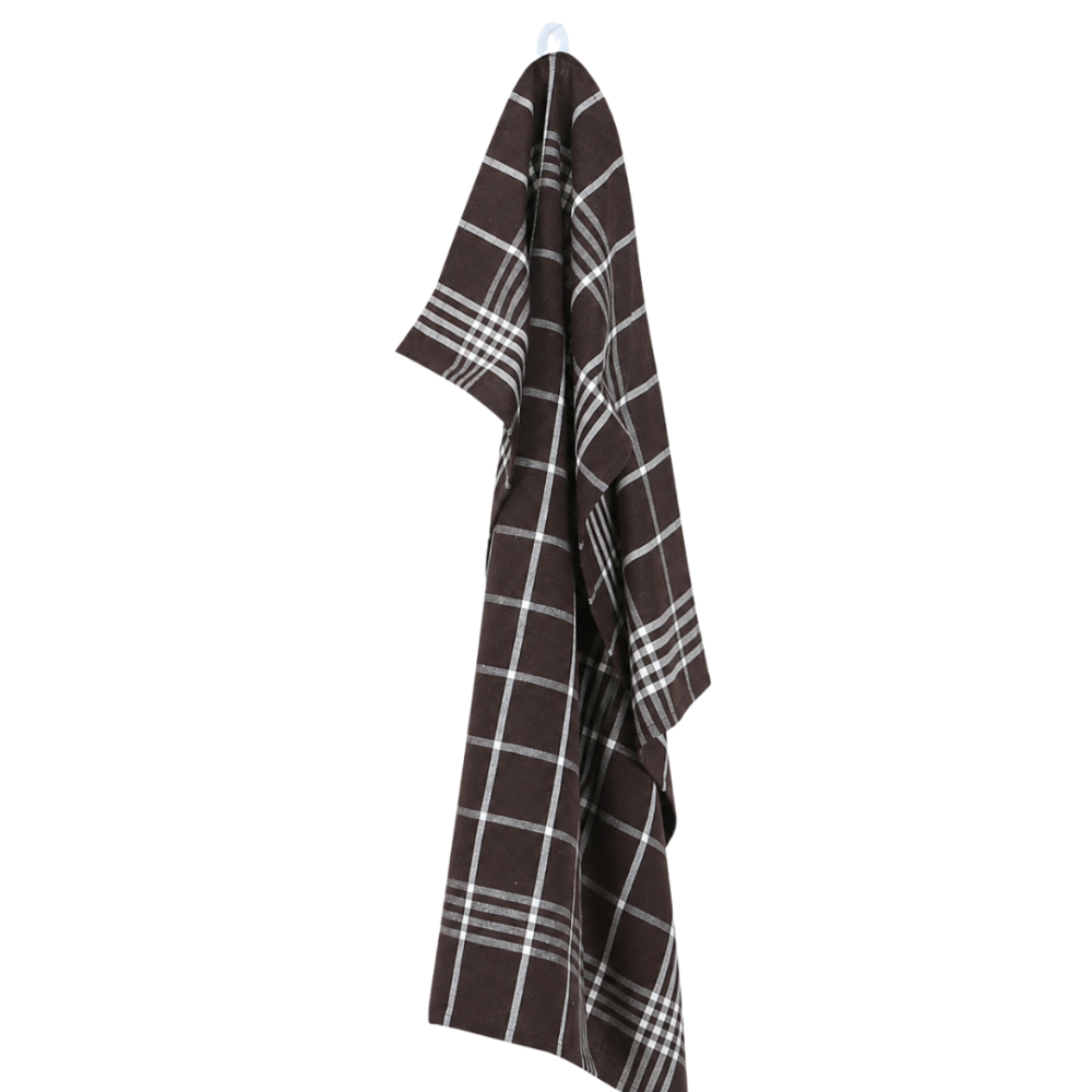 Pyykin pehmennysaine „Espresso Kitchen Towel“. Keittiöpyyhkeet. Tummanruskea keittiöpyyhe klassisella valkoisella ruutukuviolla Pyykin pehmennysaine „Espresso Kitchen Towel“. Keittiöpyyhkeet. Tummanruskea keittiöpyyhe klassisella valkoisella ruutukuviolla