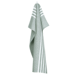 Pyykin pehmennysaine „Olive Kitchen Towel“. Keittiöpyyhkeet. Harmaanvihreä keittiöpyyhe erilevyisillä valkoisilla raidoilla