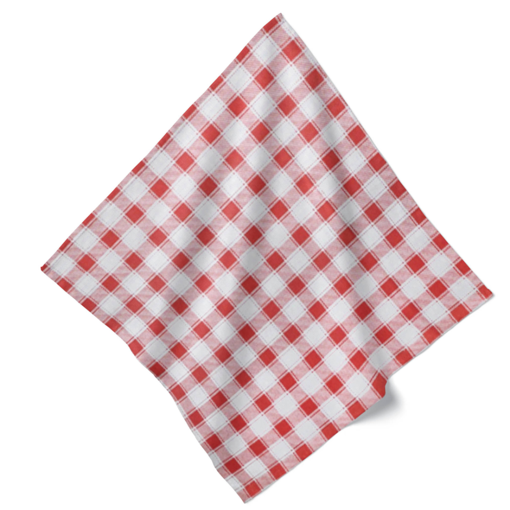 Virtuviniai rankšluosčiai „Picnic Kitchen Towel“. Pyyhkeet, 40x60 cm. Keittiöpyyhe punavalkoisella ruudukkokuviolla, ihanteellinen jokapäiväiseen käyttöön.