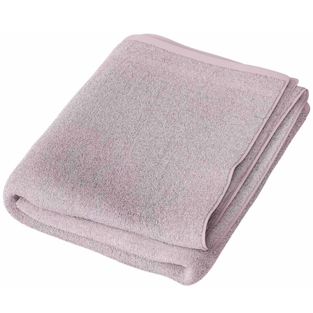 Kylpypyyhe „Blush Economic Towel“. Pyyhkeet, 60x35 cm, 100x45 cm. Vaaleanpunainen pyyhe hienolla, hieman leveämmällä raidalla alaosassa
