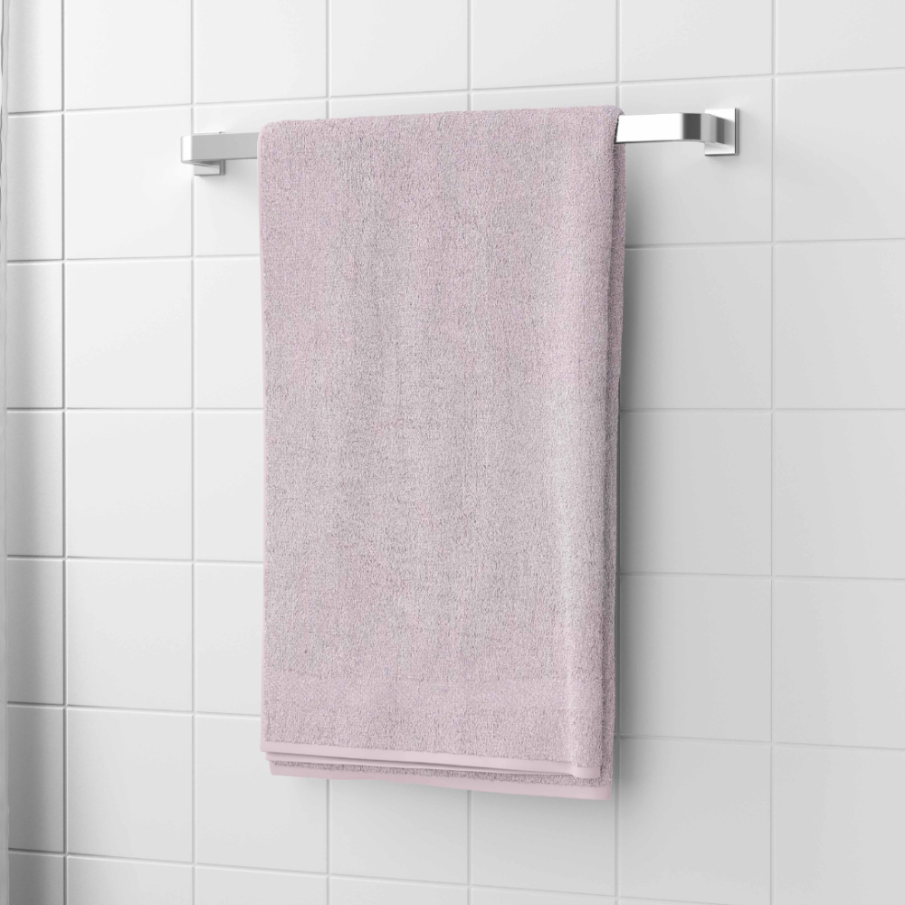 Kylpypyyhe „Blush Economic Towel“. Pyyhkeet, 60x35 cm, 100x45 cm. Vaaleanpunainen pyyhe ilman kuvioita, yhtenäisellä muotoilulla