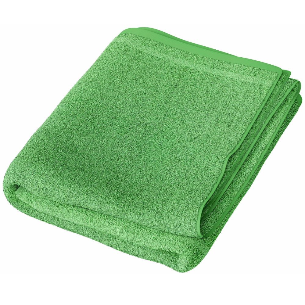 Kylpypyyhe „Green Economic Towel“. Pyyhkeet, 60x35 cm, 100x45 cm. Vihreä pyyhe tasaisessa, raikkaassa vihreässä sävyssä