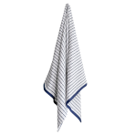 Kylpypyyhe „Marine Stripe“, 70x130 cm. Valkoinen kylpypyyhe ohuilla tummansinisillä vaakaraidoilla