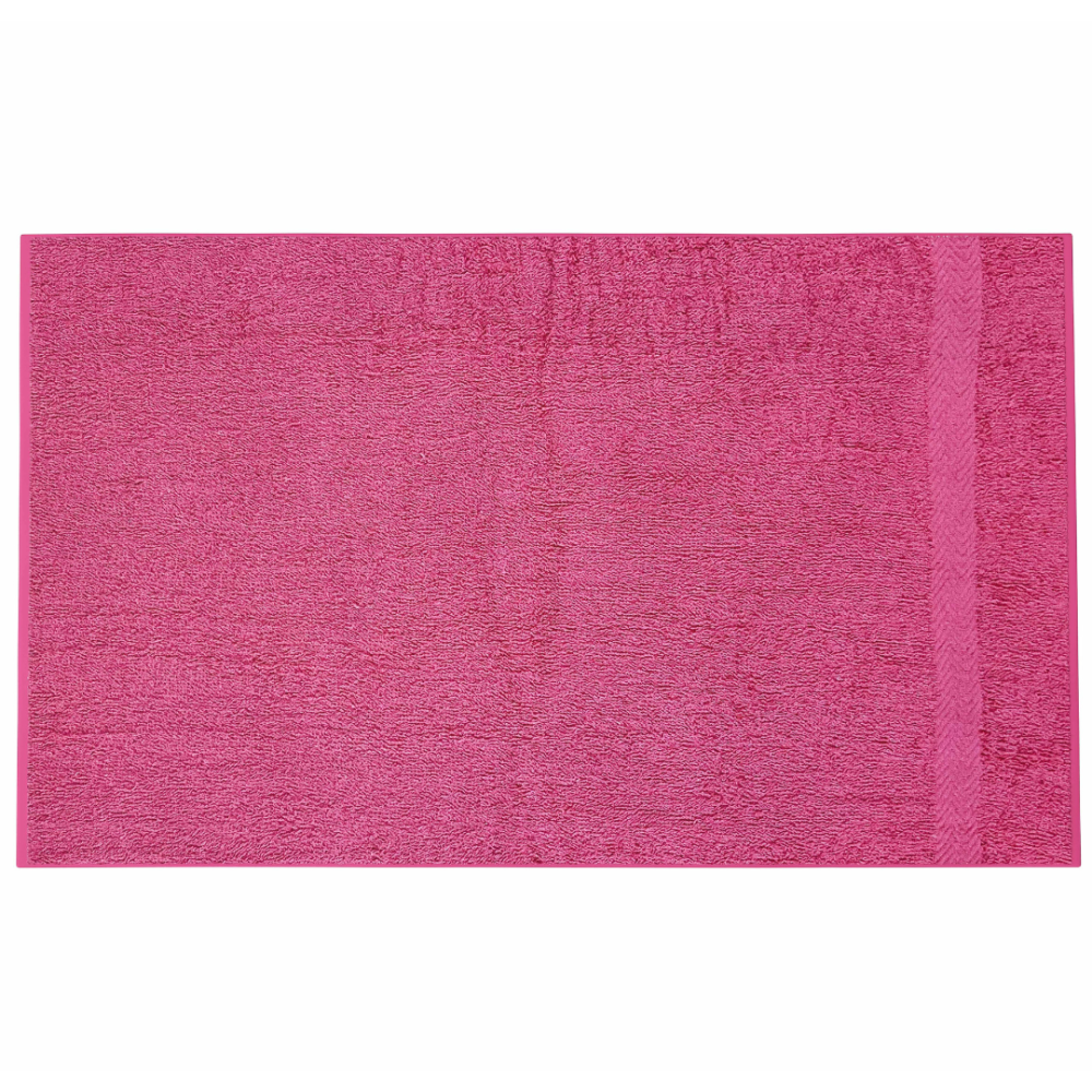 Kylpypyyhe „Raspberry Economic Towel“. Pyyhkeet, 60x35 cm, 100x45 cm. Kaksipuolinen vaaleanpunainen pyyhe minimalistisessa kylpyhuoneessa