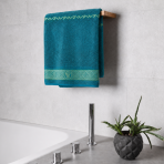 Kylpypyyhe „Teal olympian“, 50x100 cm, 70x140 cm Kylpypyyhe „Teal olympian“, 50x100 cm, 70x140 cm