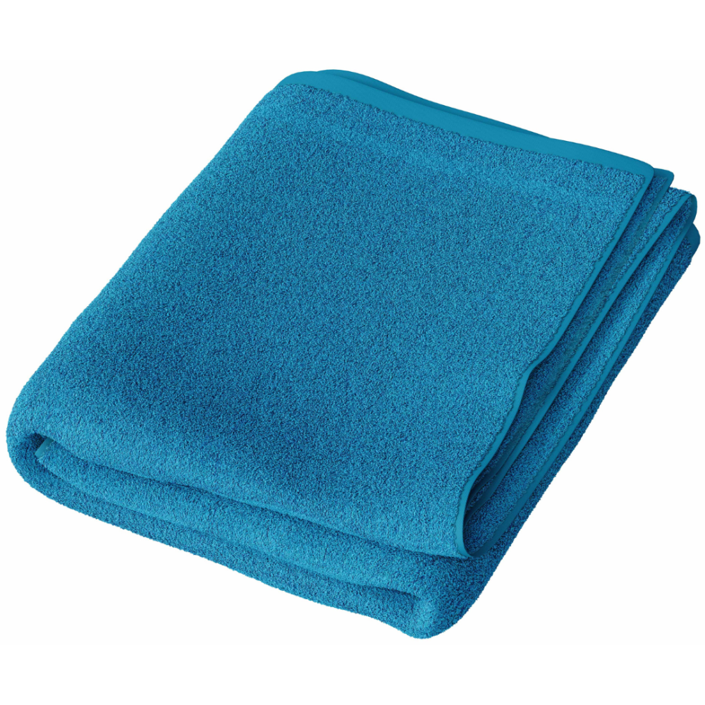Kylpypyyhe „Turquoise Economic Towel“. Pyyhkeet, 60x35 cm, 100x45 cm. Turkoosinsininen pyyhe ilman kuvioita, minimalistinen akusti