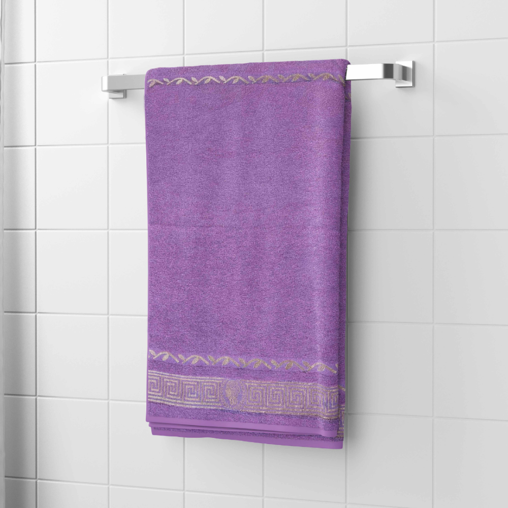 Kylpypyyhe „Violet olympian“. Pyyhkeet, 50x100 cm, 70x140 cm