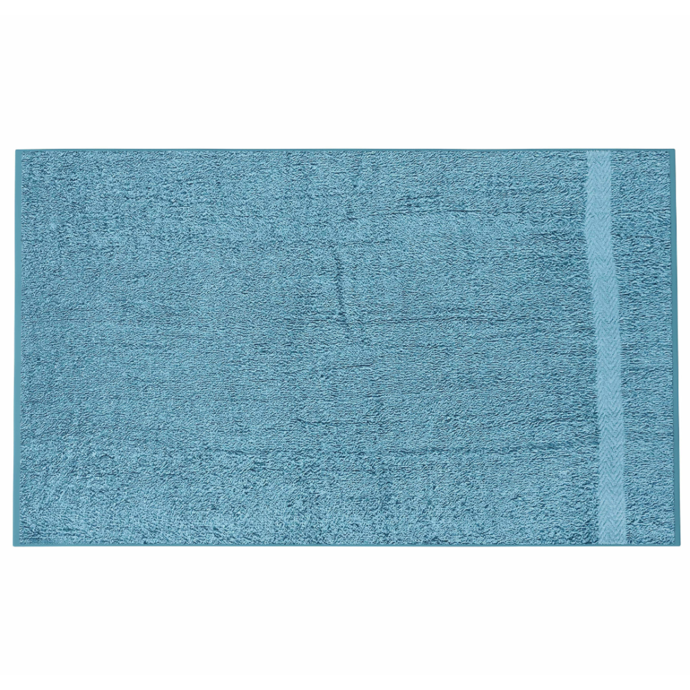 Kylpypyyhe „Waterloo Economic Towel“. Pyyhkeet, 60x35 cm, 100x45 cm. Vaaleansininen pyyhe modernissa kylpyhuoneessa